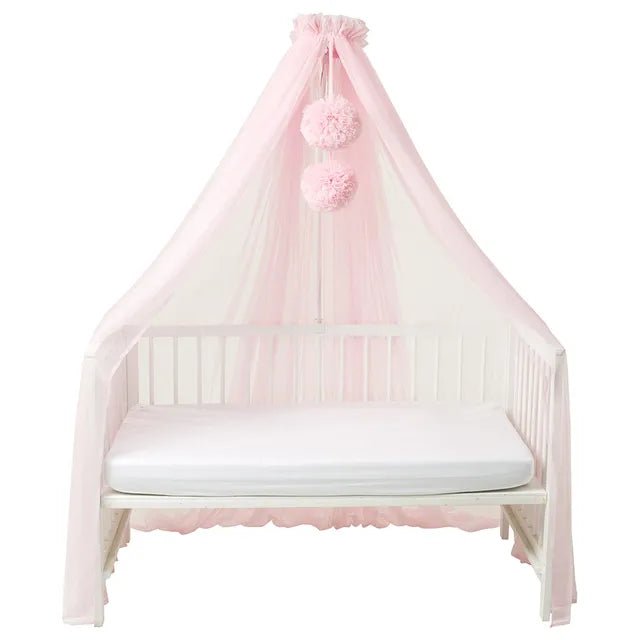Crib Canopy - Pompom Pink