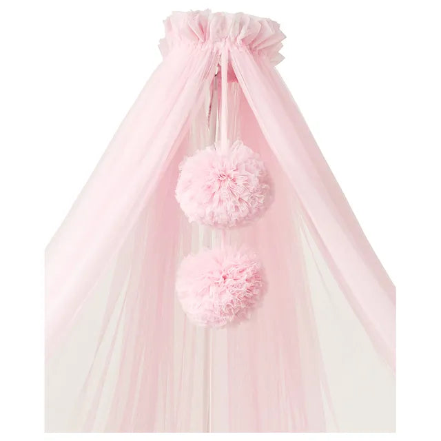 Crib Canopy - Pompom Pink